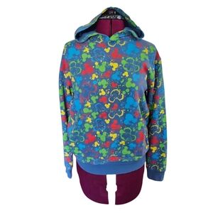 Disney Youth Xl Milticolor Hoodie Sweatshirt With Mickey Energetic Pattern